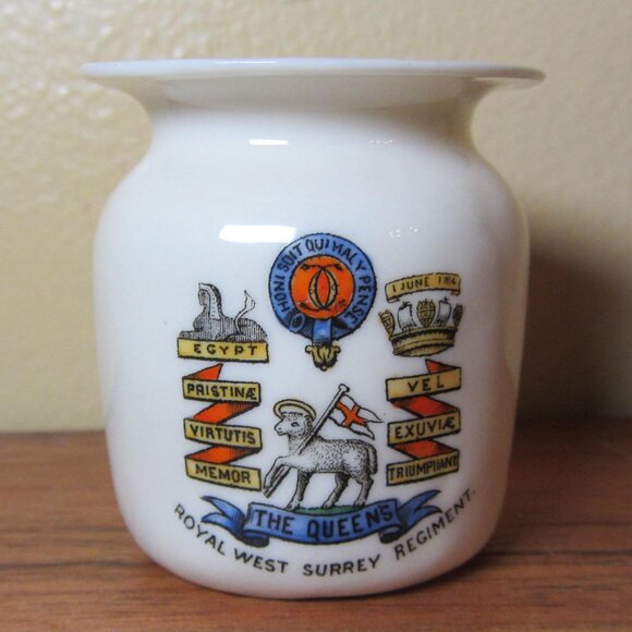 W.H. Goss crested heraldry china vintage Royal West Surrey Regiment (GC055 Grace - Picture 1 of 7
